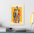 Abstract Trio Figure Canvas Stretched Art Print