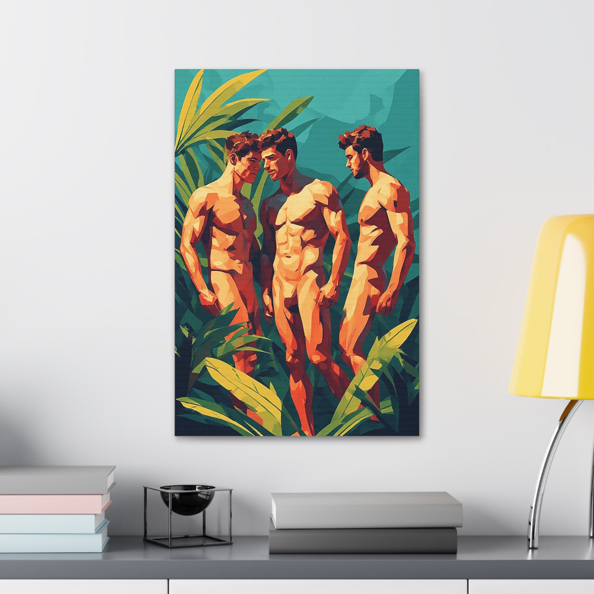 Tropical Trio Nude Art Canvas