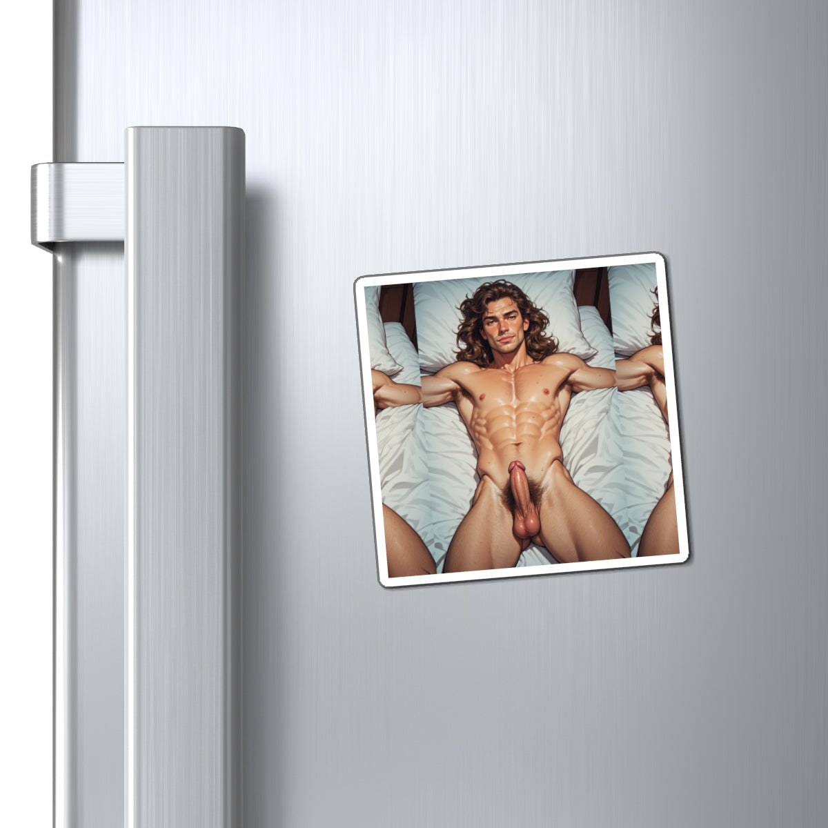 George — Provocative Nude Bedroom Art for Fridge or Locker