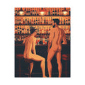 Canvas Art — Nude Men at Bar Stretched Canvas Print