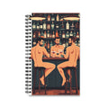 Naked Night Out Spiral Journal — Retro Bar Scene Notebook