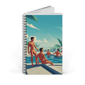 Spiral Journal — Retro Poolside Illustration Notebook