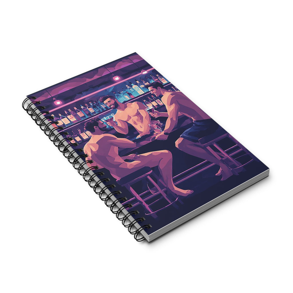 Gay Bar Nights Spiral Journal — LGBTQ+ Cocktails & Friends Notebook