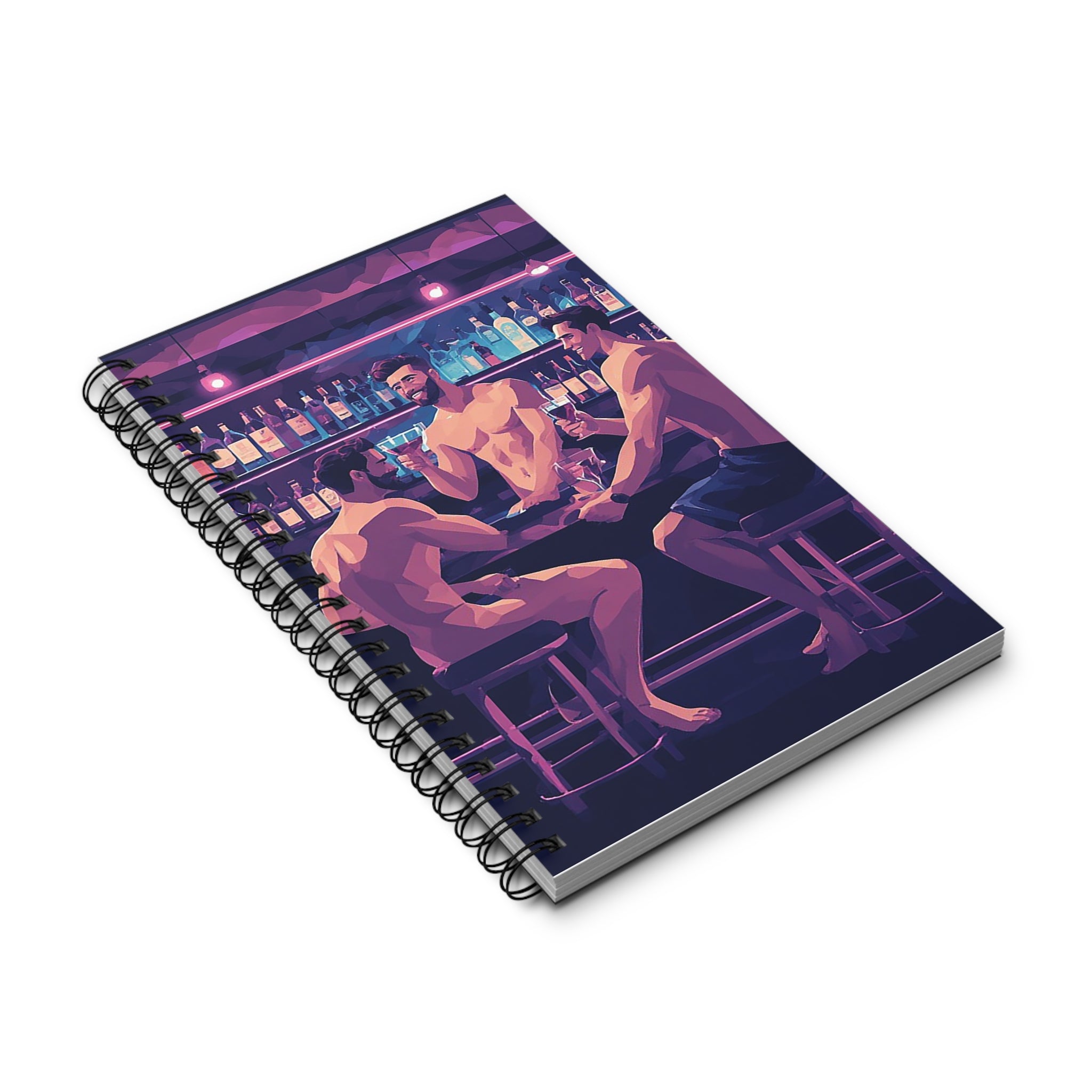Gay Bar Nights Spiral Journal — LGBTQ+ Cocktails & Friends Notebook