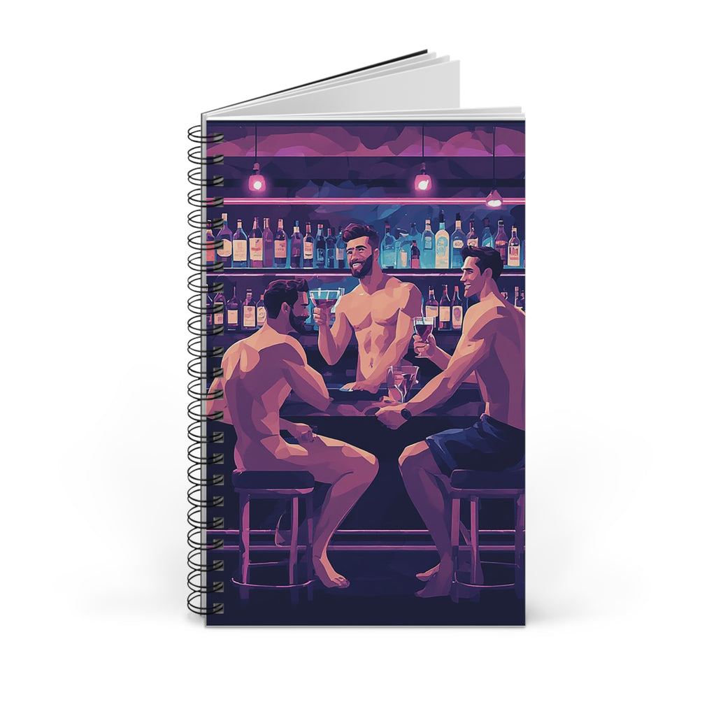 Gay Bar Nights Spiral Journal — LGBTQ+ Cocktails & Friends Notebook