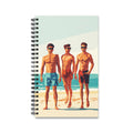 Beach Guys Spiral Journal — Vintage Surfing Notebook for Summer Memories