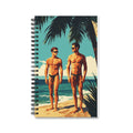 Vintage Beach Guys Spiral Journal — Retro Summer Notebook for Men