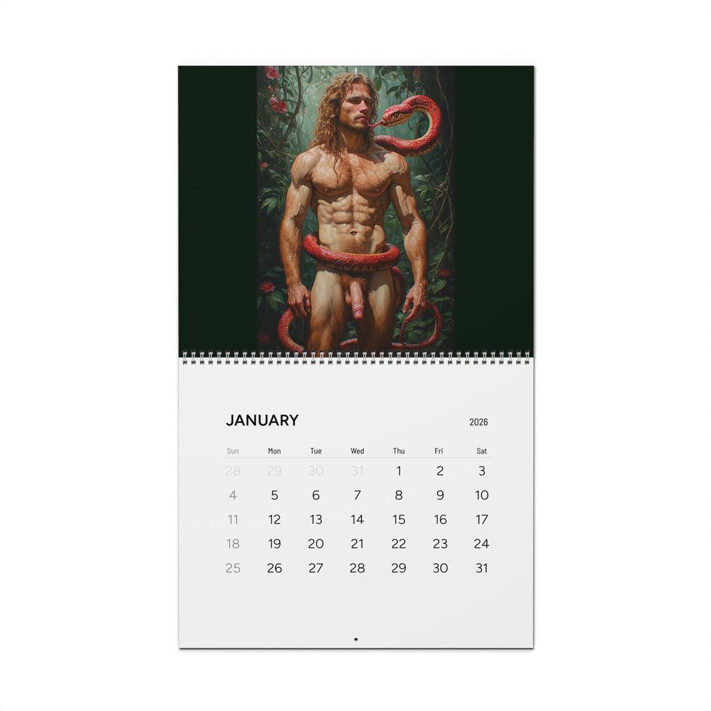 Wall Calendar 2026 — Mythic Male Figure Art Calendar