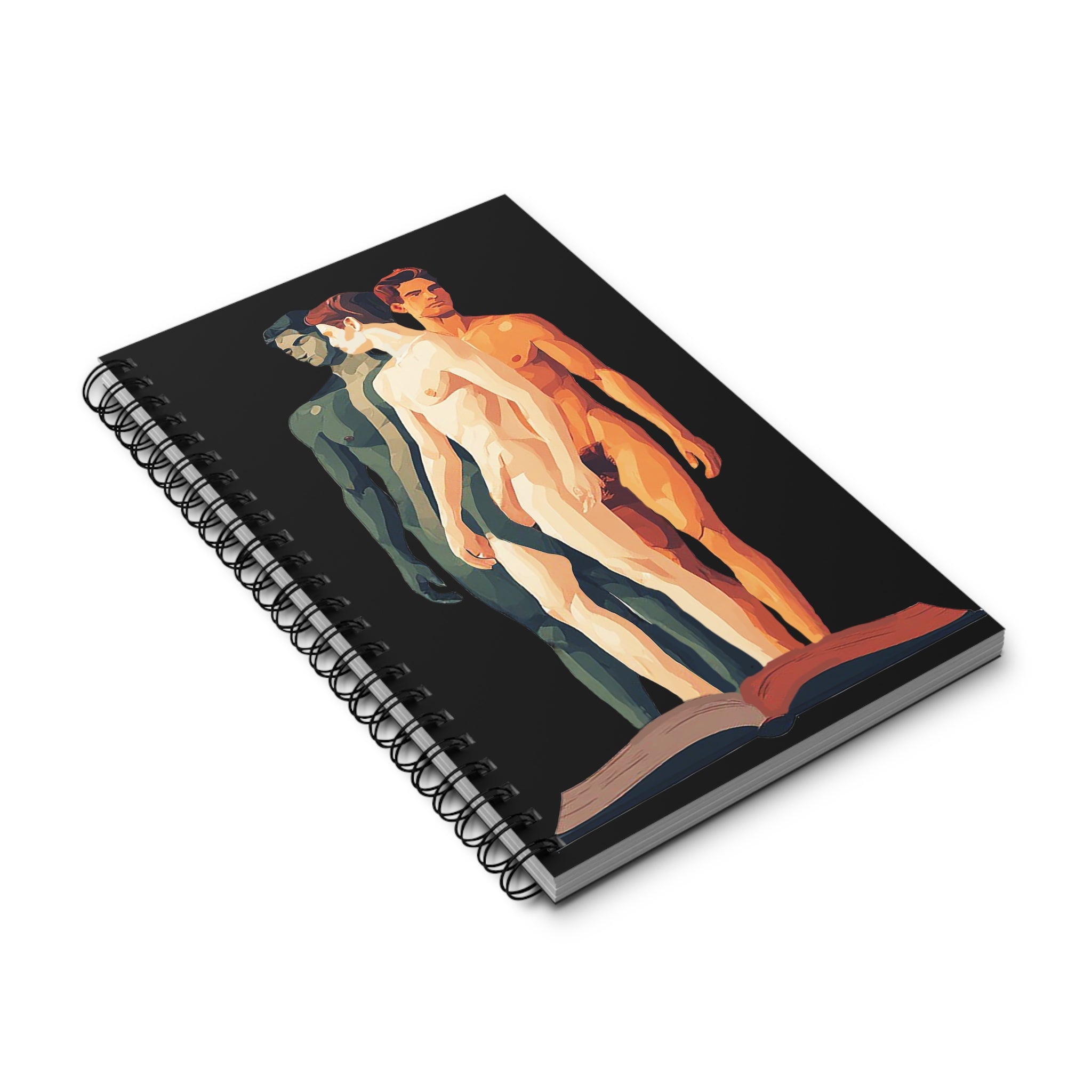 Nude Triptych Spiral Journal — Artistic Figurative Notebook for Writers & Artists