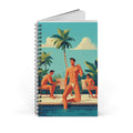 Spiral Journal — Vintage Poolside Men Illustration Notebook