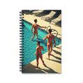 Retro Poolside Spiral Journal — Vintage Swim Illustration Notebook
