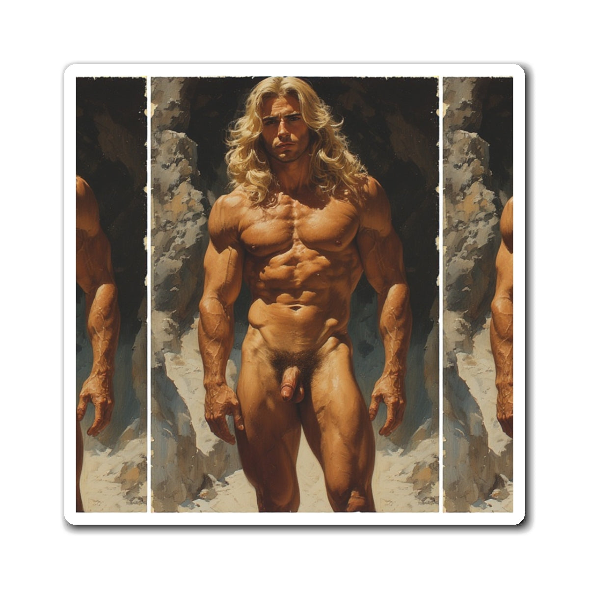 Ron - Vintage Muscleman Art Magnet