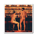 Naked Bar Buddies Magnet — Funny Retro Gay Pride Refrigerator Magnet