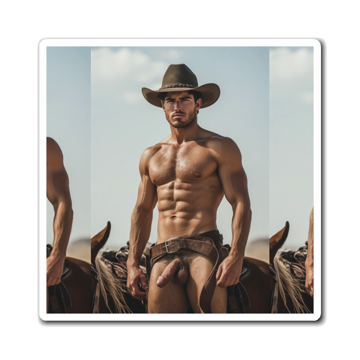 Juan– Muscle Rancher Pin-Up Decorative Magnet