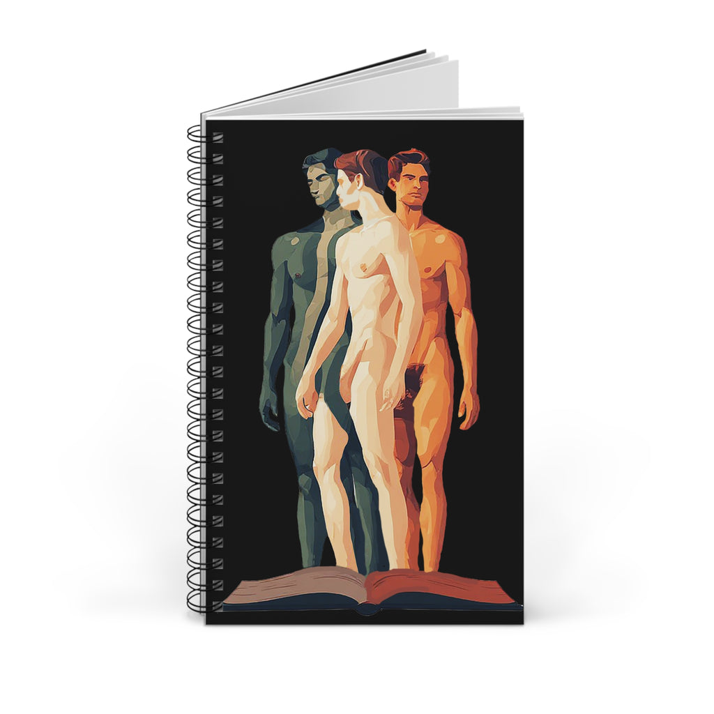 Nude Triptych Spiral Journal — Artistic Figurative Notebook for Writers & Artists