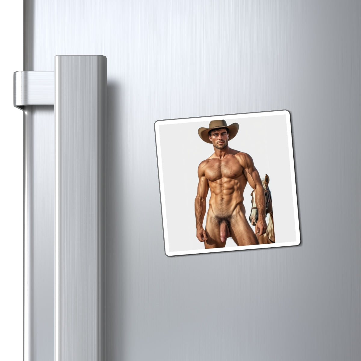 Pete - Adult Cowboy Nude Magnet