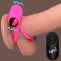 Remote Control 28X Vibrating Cock Ring and Bullet - Pink