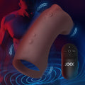 Vibrating Silicone Penis Sleeve - Dark