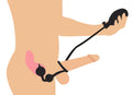 Devils Rattle Inflatable Silicone Anal Plug with Cock and Ball Ring